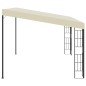vidaXL Cenador con montaje en la pared tela color crema 3x4 m
