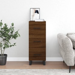 vidaXL Aparador madera de ingeniería marrón roble 34,5x34x90 cm