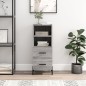 vidaXL Aparador madera de ingeniería gris Sonoma 34,5x34x90 cm vidaXL Aparador madera de ingeniería gris Sonoma 34,5x34x90 cm