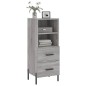 vidaXL Aparador madera de ingeniería gris Sonoma 34,5x34x90 cm vidaXL Aparador madera de ingeniería gris Sonoma 34,5x34x90 cm