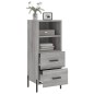 vidaXL Aparador madera de ingeniería gris Sonoma 34,5x34x90 cm vidaXL Aparador madera de ingeniería gris Sonoma 34,5x34x90 cm