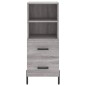 vidaXL Aparador madera de ingeniería gris Sonoma 34,5x34x90 cm vidaXL Aparador madera de ingeniería gris Sonoma 34,5x34x90 cm
