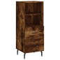 vidaXL Aparador madera de ingeniería roble ahumado 34,5x34x90 cm vidaXL Aparador madera de ingeniería roble ahumado 34,5x34x90 cm