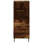 vidaXL Aparador madera de ingeniería roble ahumado 34,5x34x90 cm vidaXL Aparador madera de ingeniería roble ahumado 34,5x34x90 cm