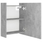 vidaXL Armario espejo baño contrachapada gris hormigón 62,5x20,5x64 cm vidaXL Armario espejo baño contrachapada gris hormigón 62,5x20,5x64 cm