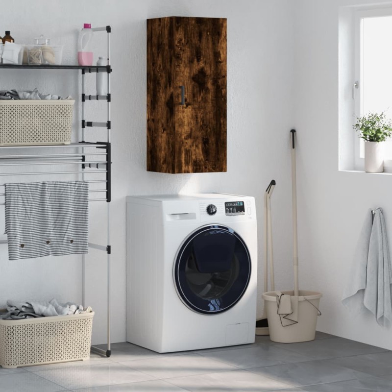 vidaXL Armario de pared roble ahumado 34,5x34x90 cm vidaXL Armario de pared roble ahumado 34,5x34x90 cm
