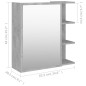vidaXL Armario espejo baño contrachapada gris hormigón 62,5x20,5x64 cm vidaXL Armario espejo baño contrachapada gris hormigón 62,5x20,5x64 cm