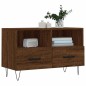 vidaXL Mueble para TV madera contrachapada roble marrón 80x36x50 cm vidaXL Mueble para TV madera contrachapada roble marrón 80x36x50 cm