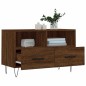 vidaXL Mueble para TV madera contrachapada roble marrón 80x36x50 cm vidaXL Mueble para TV madera contrachapada roble marrón 80x36x50 cm