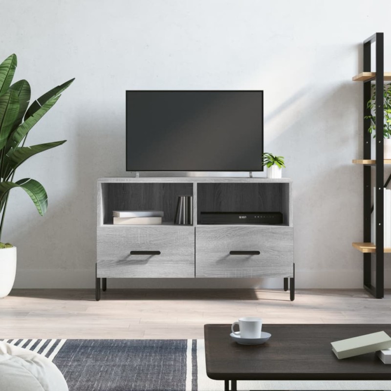 vidaXL Mueble de TV madera de ingeniería gris Sonoma 80x36x50 cm vidaXL Mueble de TV madera de ingeniería gris Sonoma 80x36x50 cm