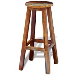 vidaXL Taburete de cocina de madera maciza reciclada 