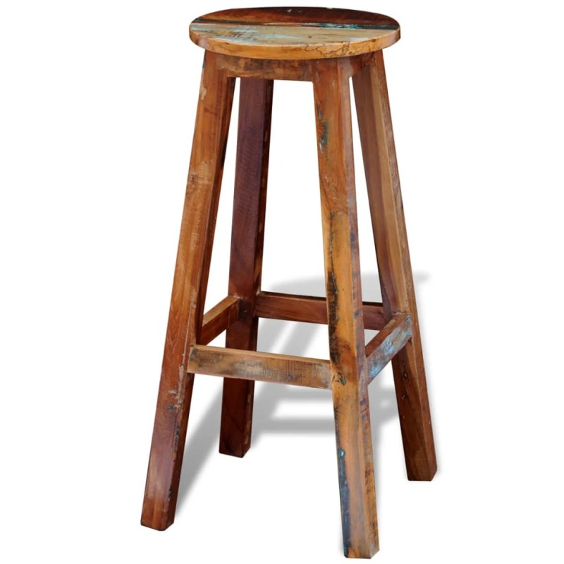 vidaXL Taburete de cocina de madera maciza reciclada vidaXL Taburete de cocina de madera maciza reciclada