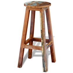 vidaXL Taburete de cocina de madera maciza reciclada 