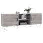 vidaXL Mueble para TV madera de ingeniería gris Sonoma 150x30x50 cm