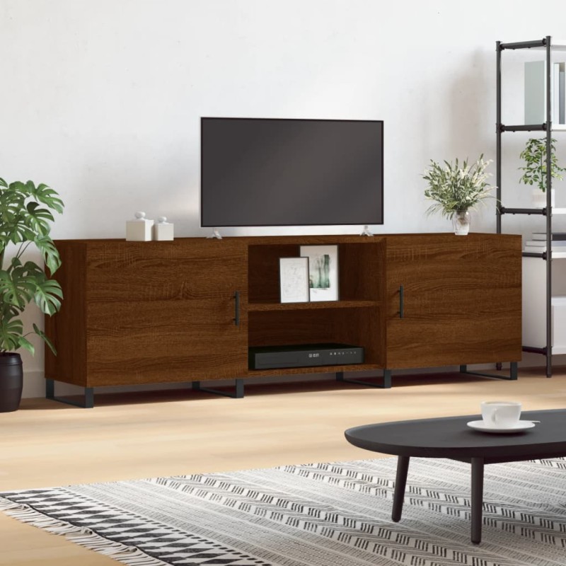 vidaXL Mueble de TV madera de ingeniería roble marrón 150x30x50 cm vidaXL Mueble de TV madera de ingeniería roble marrón 150x30x50 cm