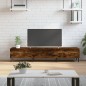 vidaXL Mueble de TV madera de ingeniería roble ahumado 150x36x30 cm vidaXL Mueble de TV madera de ingeniería roble ahumado 150x36x30 cm