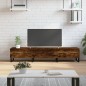 vidaXL Mueble de TV madera de ingeniería roble ahumado 150x36x30 cm vidaXL Mueble de TV madera de ingeniería roble ahumado 150x36x30 cm