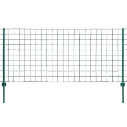 vidaXL Euro Valla de acero verde 20x0,8 m