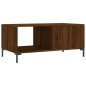 vidaXL Mesa de centro madera contrachapada roble marrón 90x50x40 cm