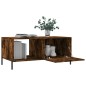 vidaXL Mesa de centro madera contrachapada roble ahumado 90x50x40 cm