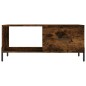 vidaXL Mesa de centro madera contrachapada roble ahumado 90x50x40 cm