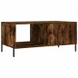 vidaXL Mesa de centro madera contrachapada roble ahumado 90x50x40 cm