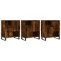 vidaXL Aparadores 3 uds madera contrachapada roble ahumado vidaXL Aparadores 3 uds madera contrachapada roble ahumado