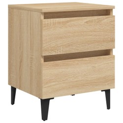vidaXL Mesita de noche madera contrachapada roble Sonoma 40x35x50 cm