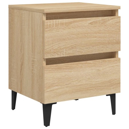vidaXL Mesita de noche madera contrachapada roble Sonoma 40x35x50 cm