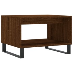 vidaXL Mesa de centro madera de ingeniería marrón roble 60x50x40 cm