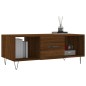 vidaXL Mesa de centro madera contrachapada roble marrón 102x50x40 cm vidaXL Mesa de centro madera contrachapada roble marrón 102x50x40 cm