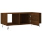 vidaXL Mesa de centro madera contrachapada roble marrón 102x50x40 cm vidaXL Mesa de centro madera contrachapada roble marrón 102x50x40 cm