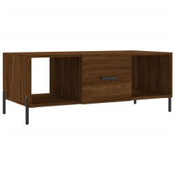 vidaXL Mesa de centro madera contrachapada roble marrón 102x50x40 cm