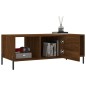 vidaXL Mesa de centro madera contrachapada roble marrón 102x50x40 cm vidaXL Mesa de centro madera contrachapada roble marrón 102x50x40 cm