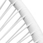 vidaXL Silla redonda de tiras ratán sintético blanco vidaXL Silla redonda de tiras ratán sintético blanco