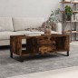 vidaXL Mesa de centro madera contrachapada roble ahumado 102x50x40 cm vidaXL Mesa de centro madera contrachapada roble ahumado 102x50x40 cm