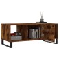 vidaXL Mesa de centro madera contrachapada roble ahumado 102x50x40 cm vidaXL Mesa de centro madera contrachapada roble ahumado 102x50x40 cm