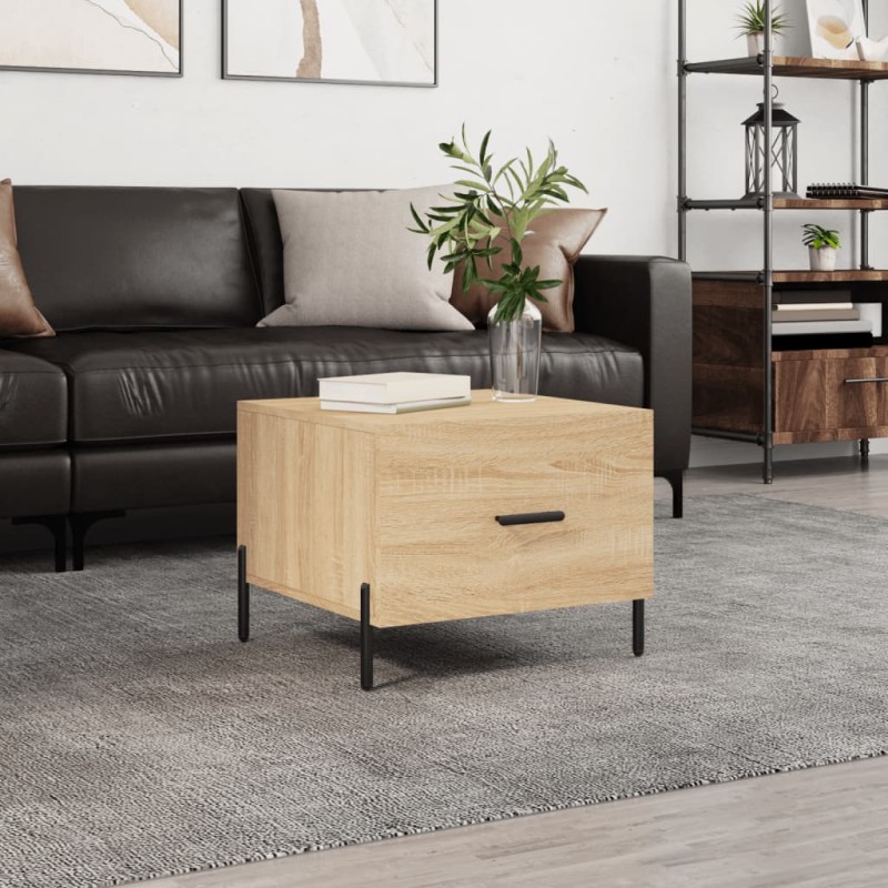vidaXL Mesa de centro madera contrachapada roble Sonoma 50x50x40 cm vidaXL Mesa de centro madera contrachapada roble Sonoma 50x50x40 cm