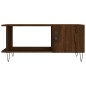vidaXL Mesa de centro madera contrachapada roble marrón 90x50x40 cm vidaXL Mesa de centro madera contrachapada roble marrón 90x50x40 cm