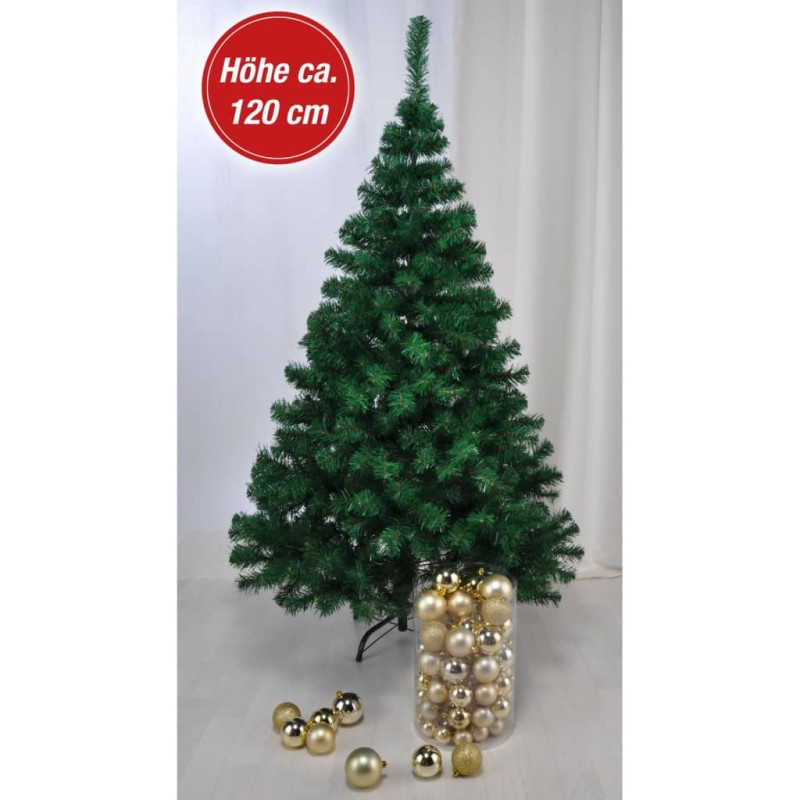 HI Árbol de Navidad con soporte de metal verde 120 cm HI Árbol de Navidad con soporte de metal verde 120 cm
