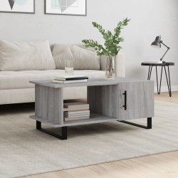 vidaXL Mesa de centro madera contrachapada gris Sonoma 90x50x40 cm