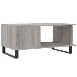 vidaXL Mesa de centro madera contrachapada gris Sonoma 90x50x40 cm