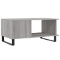 vidaXL Mesa de centro madera contrachapada gris Sonoma 90x50x40 cm