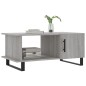 vidaXL Mesa de centro madera contrachapada gris Sonoma 90x50x40 cm
