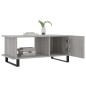 vidaXL Mesa de centro madera contrachapada gris Sonoma 90x50x40 cm