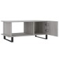 vidaXL Mesa de centro madera contrachapada gris Sonoma 90x50x40 cm