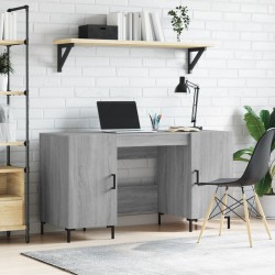 vidaXL Escritorio madera de ingeniería gris Sonoma 140x50x75 cm