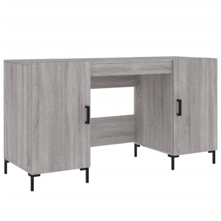 vidaXL Escritorio madera de ingeniería gris Sonoma 140x50x75 cm