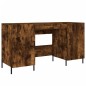 vidaXL Escritorio madera de ingeniería roble ahumado 140x50x75 cm