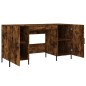 vidaXL Escritorio madera de ingeniería roble ahumado 140x50x75 cm
